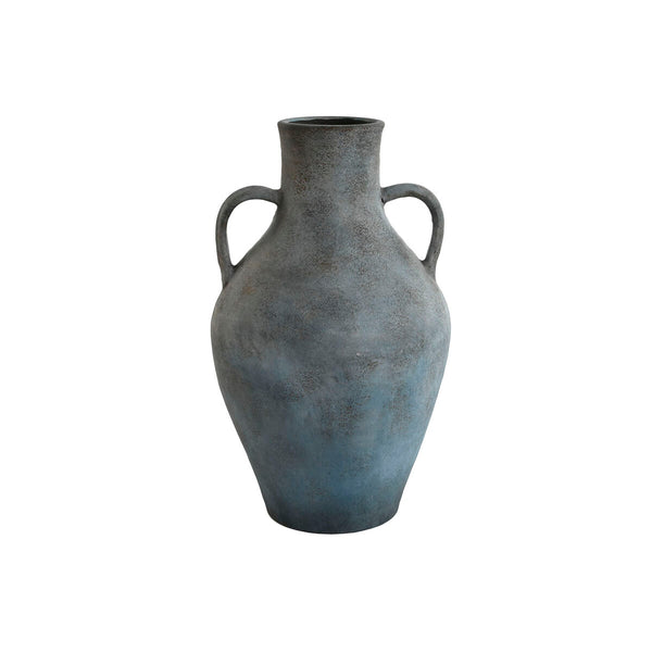 Vase Blau Grau Terrakotta Orientalisch 44 cm