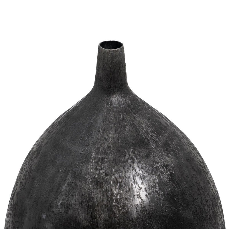 Legira Vase Bodenvase Schwarz Aluminium 100 cm
