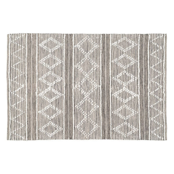 Teppich Weiß Grau Baumwolle Polyester 160 x 230 cm