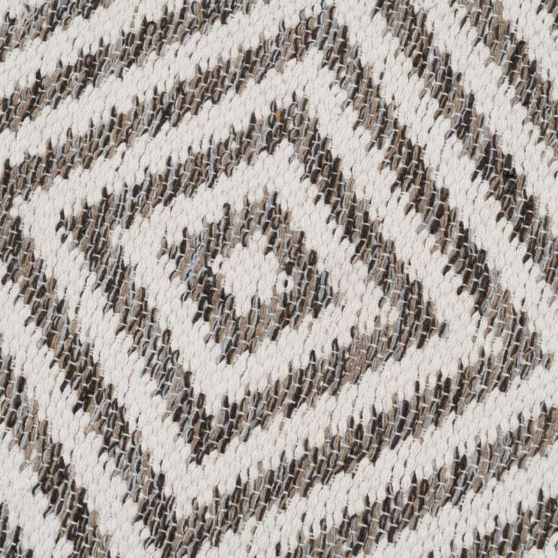 Teppich Weiß Grau Baumwolle Polyester 120 x 180 cm