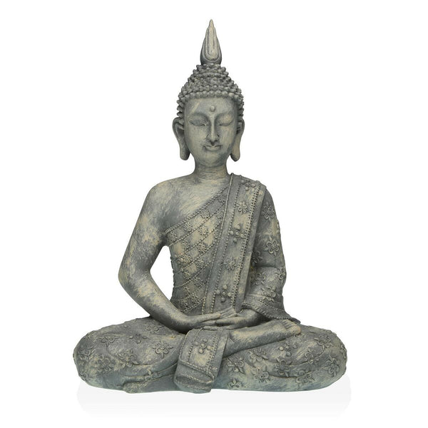 Deko-Figur Grau Buddha Harz 40 cm