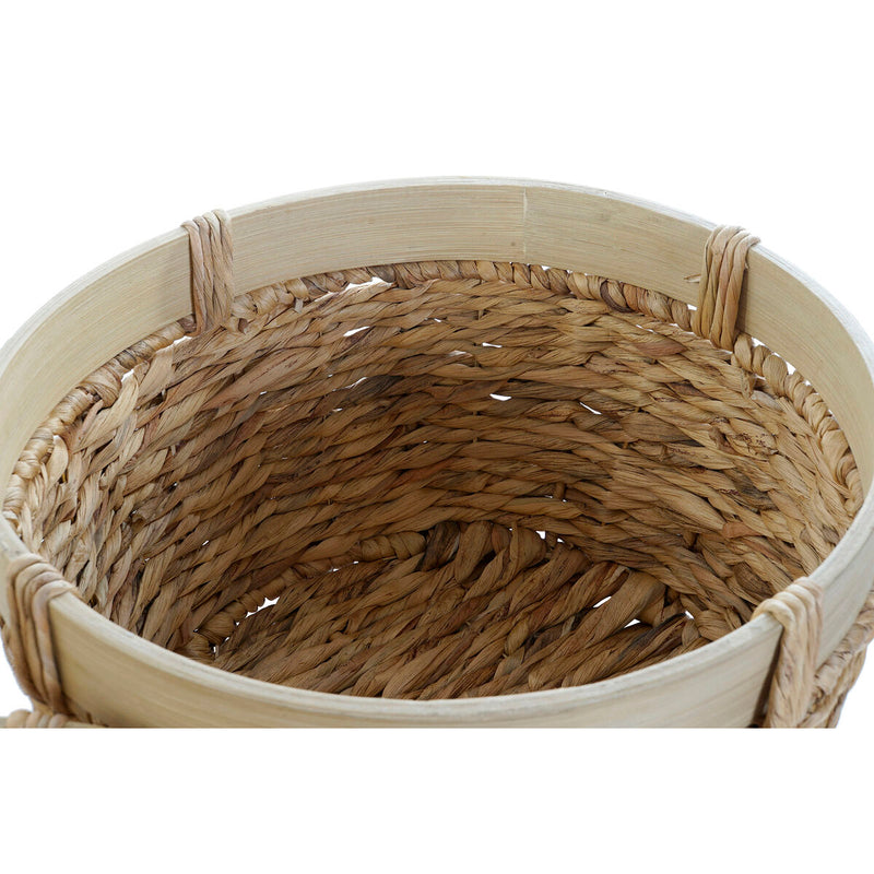 Wadyn Korb Dekokorb Set flach Bambus Binsen 40 cm