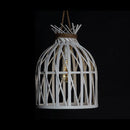 Hängelampe Naturfaser Weiß (30.5 x 40.5 cm)