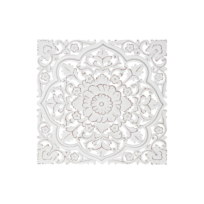 Wanddekoration Weiß Mandala 90 x 90 cm