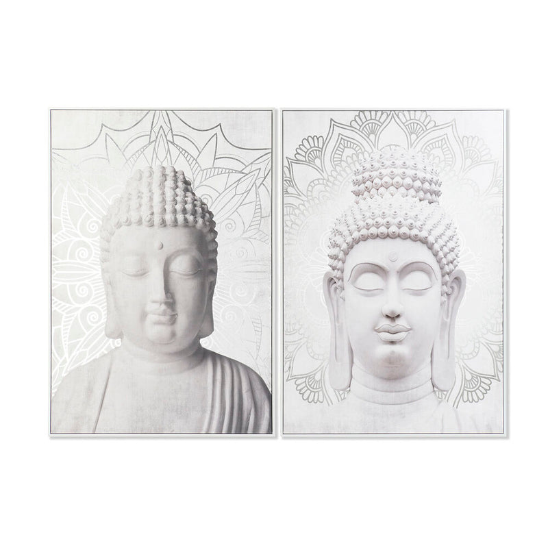 Bild Grau 83 x 123 cm Buddha