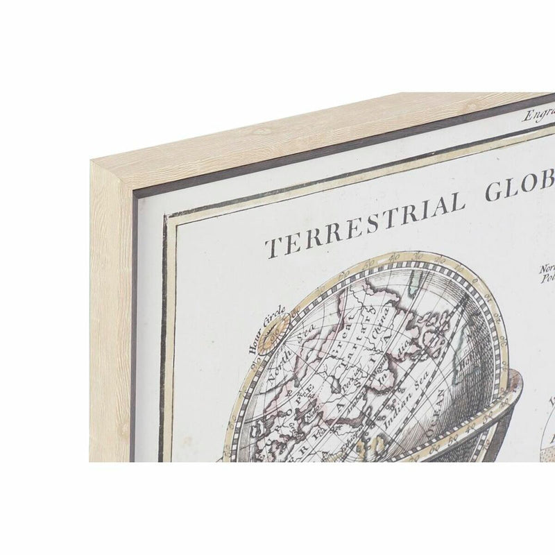 Bild Weltkarte Neoklassisch 95 x 65 cm