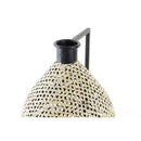 Gessora Vase Schwarz Metall Braun 39 cm
