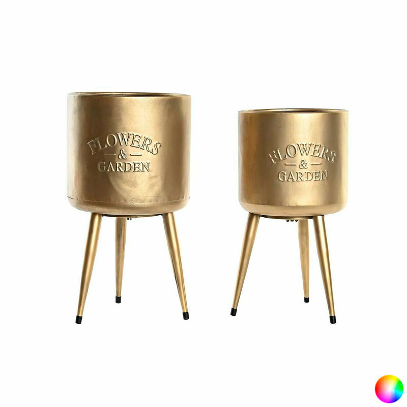 Blumentopf Set Golden Metall 44 cm