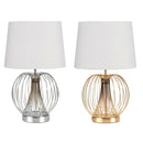Tischlampe Set Metall Polyester 50W (52 cm)