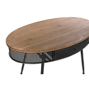 Konsole Tanne Schwarz Metall Braun (120 cm)