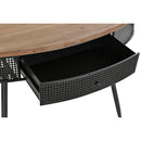 Konsole Tanne Schwarz Metall Braun (120 cm)