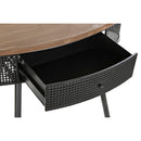 Konsole Tanne Schwarz Metall Braun (90,5 cm)