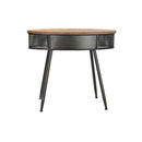 Konsole Tanne Schwarz Metall Braun (90,5 cm)