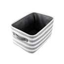 Korb Set Grau Streifen Baumwolle (42 cm)