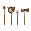 Cocktail Set 5 Silberfarben Gold Edelstahl Marmor