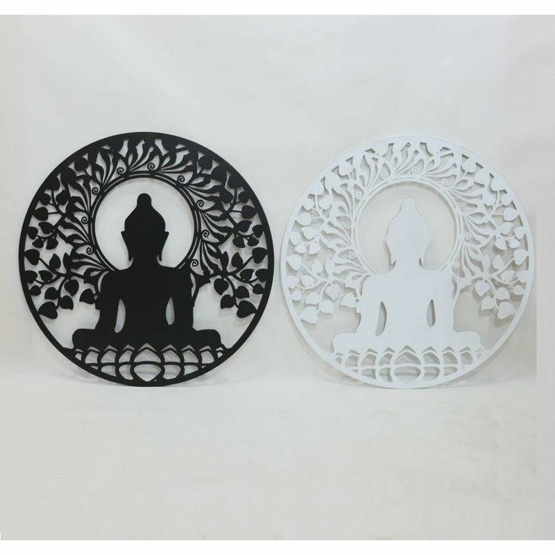 Wanddeko Wandobjekt Set Metall Buddha 60 cm