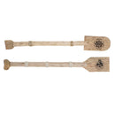 Wanddeko Wandobjekt Set Braun Schnur Mango-Holz Ruder 130 cm