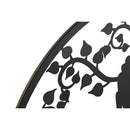 Wanddekoration Schwarz Metall Buddha Weiß Orientalisch (100 x 100 cm)