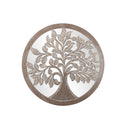 Wanddekoration 90 cm AntikFinish natürlich Baum Weiß