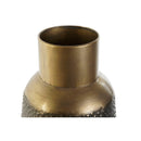 Zaya Vase Grau Gold Dunkelgrau Metall 47 cm