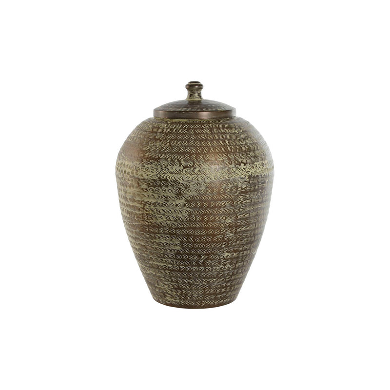 Tatros Vase Grünbraun Aluminium 49 cm