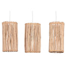 Deckenlampe Weiß natürlich Eukalyptusholz 40 cm