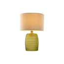 Tischlampe Grün Beige Gold Kristall 50W 57 cm