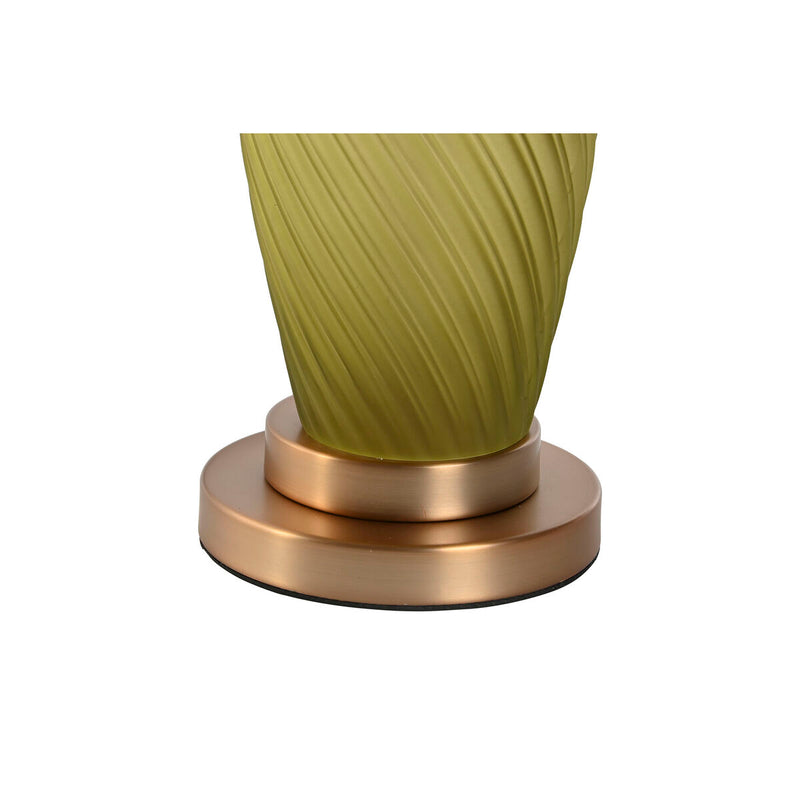 Tischlampe Grün Beige Gold Kristall 50W 61 cm