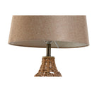 Tischlampe Braun Rattan Gold natürlich 50W 60 cm