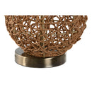 Tischlampe Braun Rattan Gold natürlich 50W 60 cm