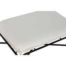 Hocker Weiß Schwarz Metall Urban 75 cm