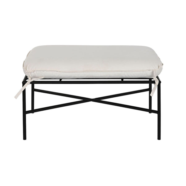 Hocker Weiß Schwarz Metall Urban 75 cm