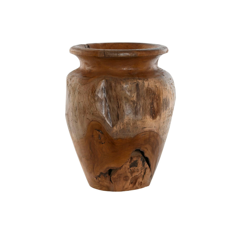 Vase natürlich Dunkelbraun Teakholz 40 cm