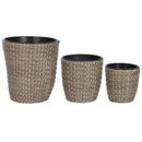 Blumentopf Set Polypropylen Rattan 45 cm