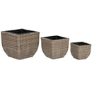 Blumentopf Set Polypropylen Rattan 40 cm