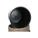 Blumentopf Set Metall Polypropylen Rattan 49 cm