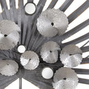 Wanddekoration 94 x 117 cm Metall Silber