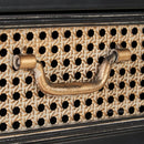 Konsole mit 2 Schubladen Braun Schwarz Eisen 85 cm