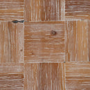 Beistelltisch 56 cm natürlich Metall Weiß