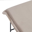 Hocker Polyester Beige Metall 40 cm