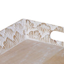 Marall Tablett Set  Weiß Mangoholz 45,5 cm