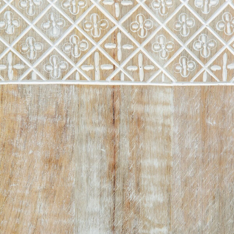 Schneidbrett 21 x 40,5 x 3 cm Weiß Mango-Holz