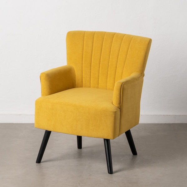 Sessel 83 cm Polyester Gelb Holz