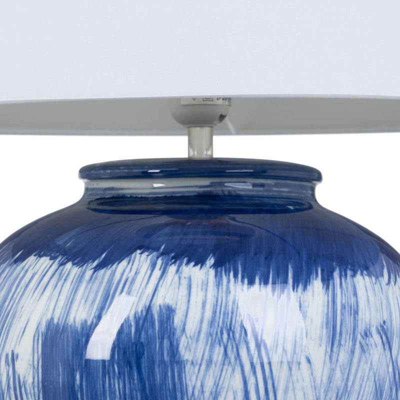 Tischlampe 76 cm aus Keramik Blau
