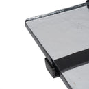 Beistelltisch 41 x 59 cm Kristall Schwarz Metall