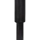 Beistelltisch 41 x 59 cm Kristall Schwarz Metall