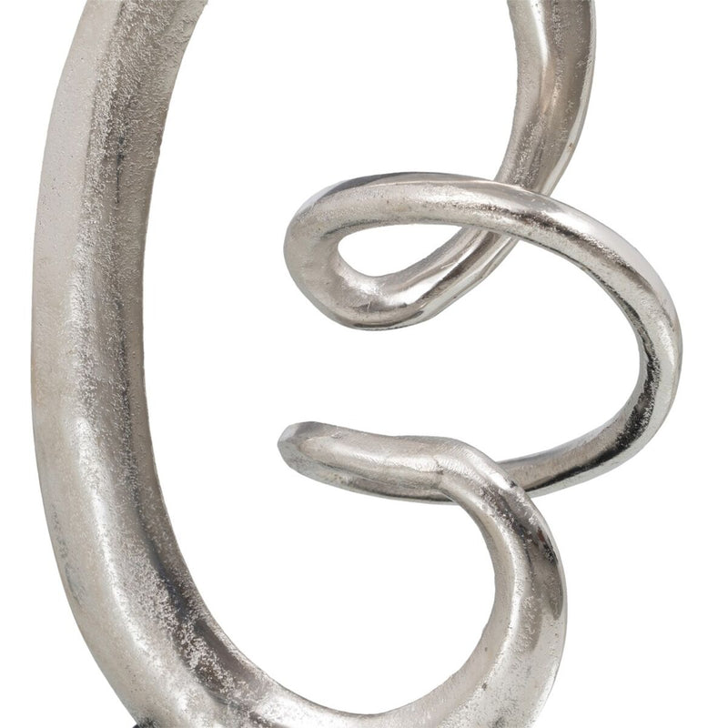 Dekofigur Dekoobjekt Schwarz Silber 42 cm
