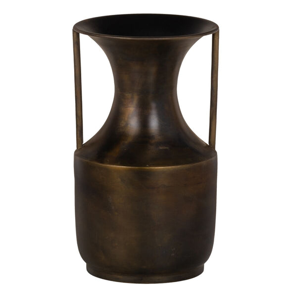 Vase 17 x 17 x 29 cm Goldbraun Metall