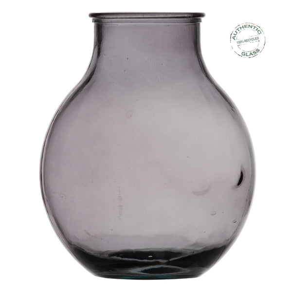 Vase Grau Recyceltes Glas 36 cm