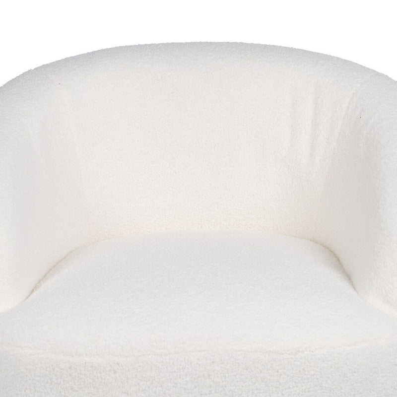 Sessel 75 cm Polyester Metall Weiß